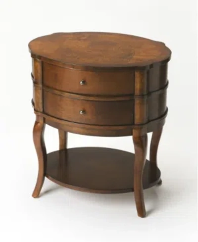 Butler Specialty Jarvis Umber Oval Side Table In Brown