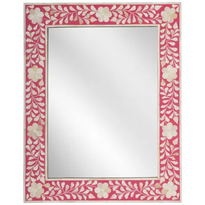 Butler Vivienne Pink Bone Inlay 24" X 30" Wall Mirror