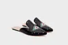 Butrich Shazam Mule Flat Sandal In Black In Black