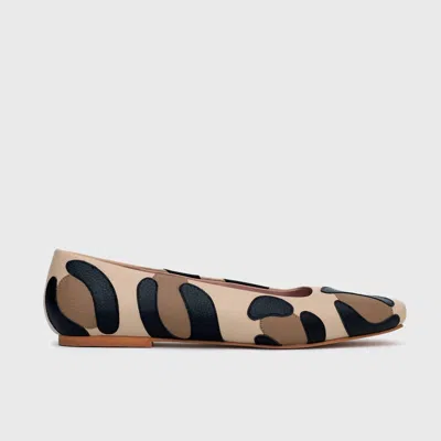 Butrich Women's Kat Ballet Flat In Cream In Brown