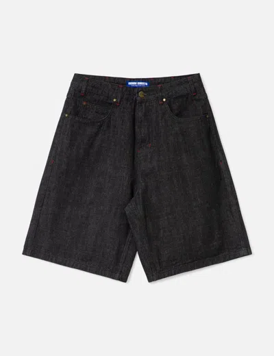Butter Goods Blotch Denim Shorts In Black