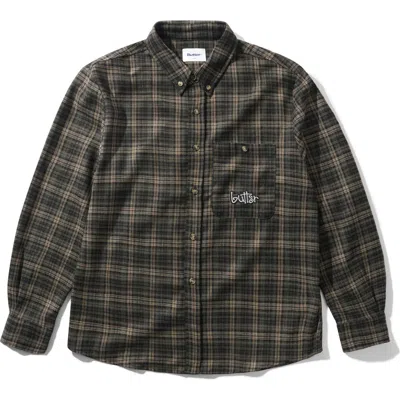 Butter Goods Connection Plaid Flannel Button-down Shirt In Gray