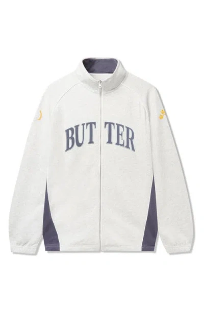 Butter Goods Crown Appliqué French Terry Jacket In Ash