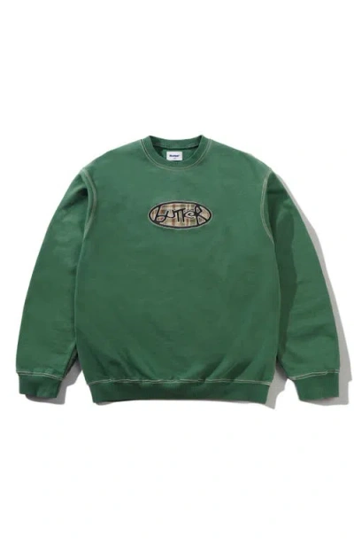Butter Goods Crust Logo Sweatshirt In Green