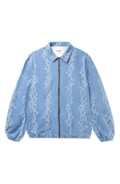 Butter Goods Denim Jacquard Zip Jacket In Blue