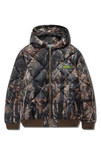 Butter Goods Hooded Camouflage Print Work Puffer Jacket