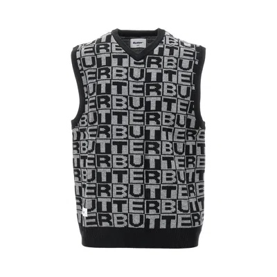 Butter Goods Jacquard Knitted Vest In Grey