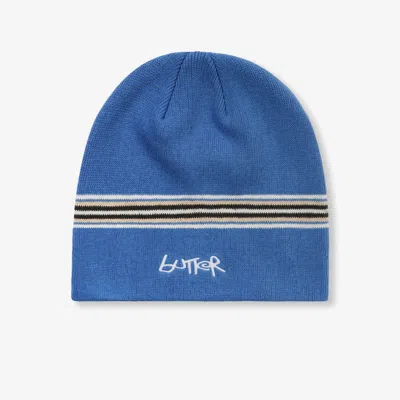 Butter Goods Pier Skully Beanie In Blue