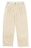 Butter Goods Pleat Front Cotton Pants In Brown