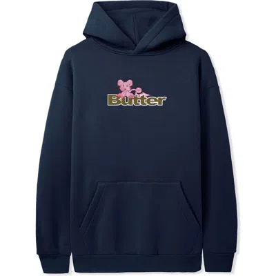 Butter Goods Rat Logo Graphic Hoodie In Navy