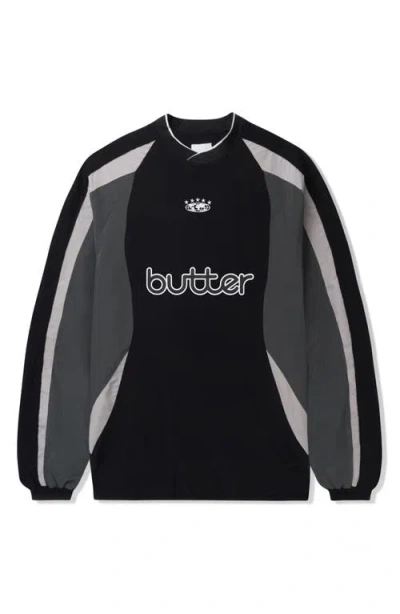 Butter Goods Ridge Sport Logo Sweatshirt In Black