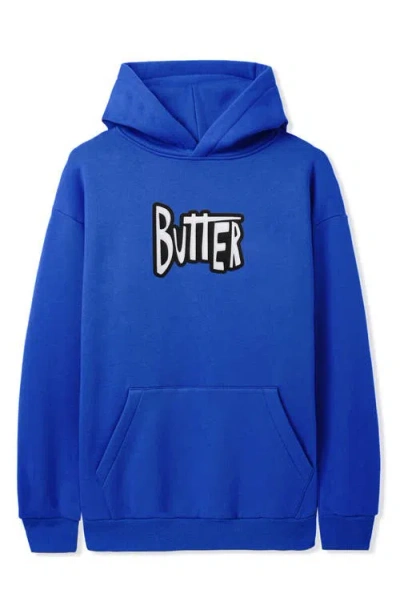 Butter Goods Sketch Appliqué Logo Hoodie In Royal