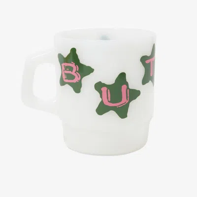 Butter Goods Stars Milk Glass In White