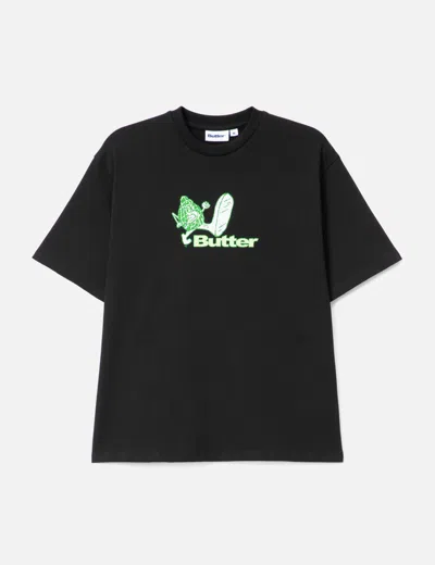Butter Goods Steppin' Logo Tee In Black