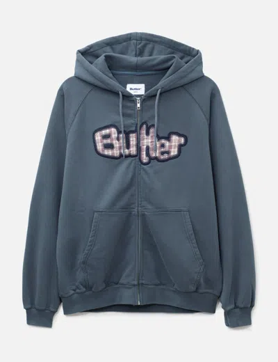 Butter Goods Stretch Zip-thru Hood In Blue