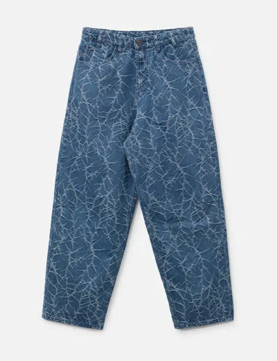Butter Goods Thorn Camo Wide Cut Denim Jeans In Blue