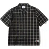 Butter Goods Vacation Grid Camp Shirt In Black