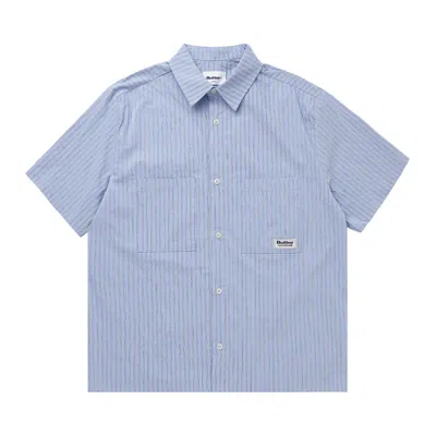 Pre-owned Butter Goods Vertical Stripe Short-sleeve Shirt 'sky Blue' | Men's Size M