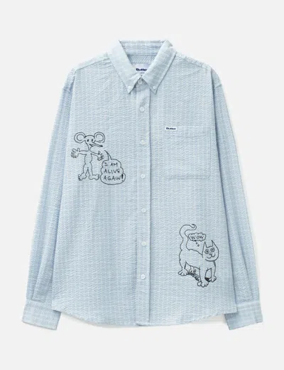 Butter Goods X Daniel Johnston Alive Again Shirt In Blue