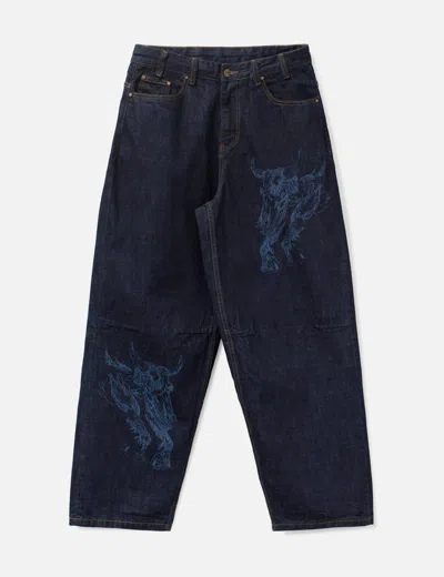 Butter Goods X Daniel Johnston Bull Selvedge Denim Jeans In Blue