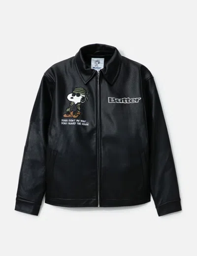 Butter Goods X Peanuts Guard Dog Jacket In Black