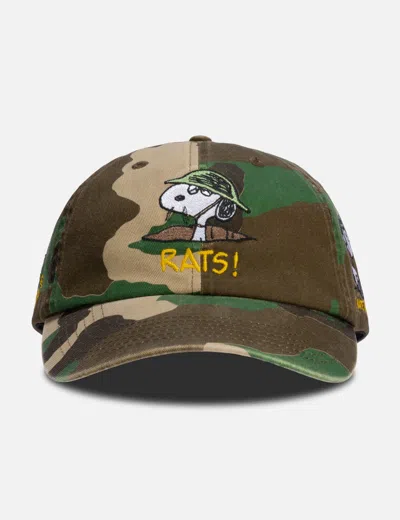 Butter Goods X Peanuts Rats 6 Panel Cap In Green