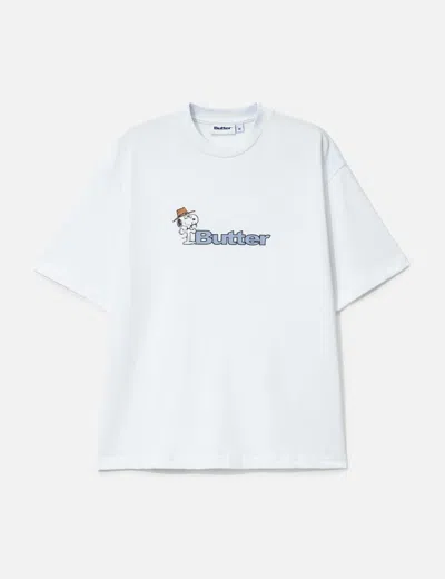 Butter Goods X Peanuts Spike Logo T-shirt In White