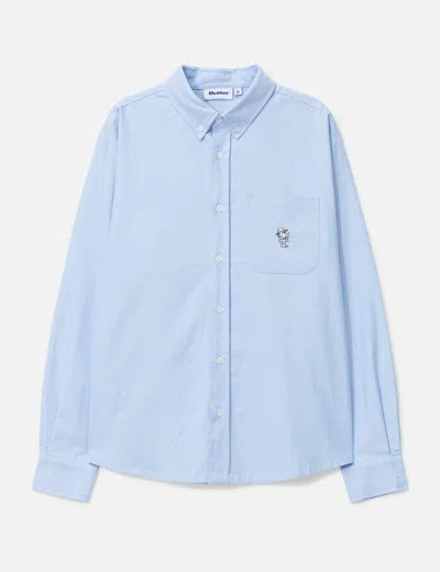 Butter Goods X Peanuts Spike Oxford Shirt In Blue