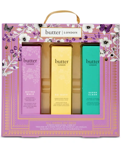 Butter London 3-pc. All Hands On Deck Hand & Nail Care Set In So Buff,extra Whip,super Clean