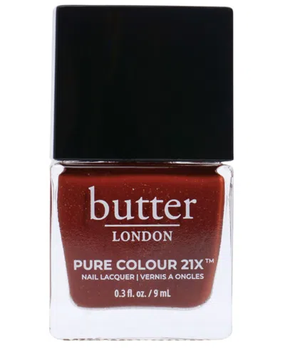 Butter London Pure Color 21x Nail Lacquer, 0.3 Oz. In Amber Coast (golden Red Brown Crème)