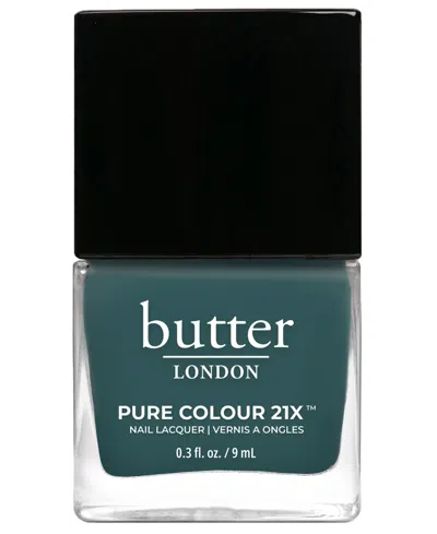 Butter London Pure Color 21x Nail Lacquer, 0.3 Oz. In Bang On (deep Teal Crème)