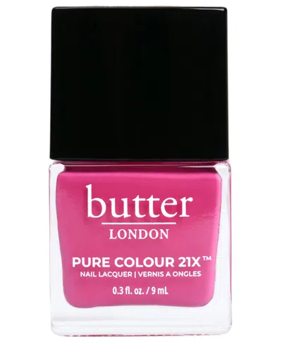 Butter London Pure Color 21x Nail Lacquer, 0.3 Oz. In Flusher Blusher (fuchsia Pink Crème)