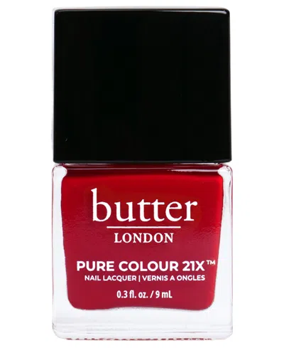 Butter London Pure Color 21x Nail Lacquer, 0.3 Oz. In Her Majesty's Red (true Red Crème)