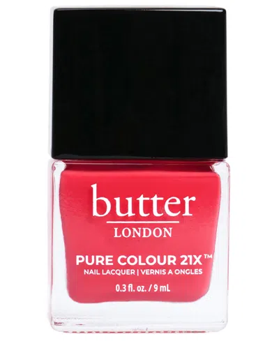 Butter London Pure Color 21x Nail Lacquer, 0.3 Oz. In Picadilly Prawn (hot Coral Crã¨me)