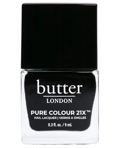 Butter London Pure Color 21x Nail Lacquer, 0.3 Oz. In Union Jack Black (jet Black Crã¨me)