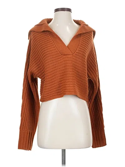 Butter Melon Pullover Sweater In Orange