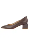 Butter Novella Block Heeled Pump In Asphalt Nappa In Multi
