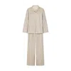 Butter White / Neutrals Women's Long Pyjama Set - The Almond In White