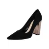 Butter Women's Dutch Pointed Heels In Black Suede In Black