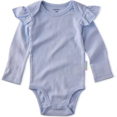 Butterblu Babies'  Ashley Ruffle Long Sleeve Organic Cotton Assorted 5-pack Bodysuits In Blue