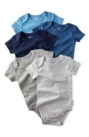 Butterblu Babies'  Avery Assorted 5-pack Bodysuits In Blue