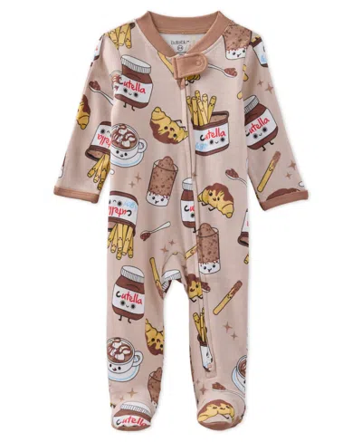 Butterblu Baby Boys' And Baby Girl's Scout 2-way Zip Footed Coveralls In Brown