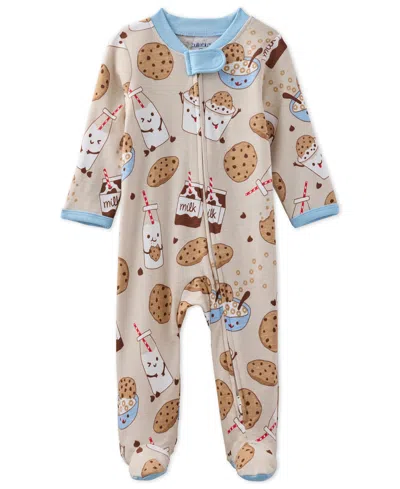 Butterblu Baby Boys' And Baby Girl's Scout 2-way Zip Footed Coveralls In Brown