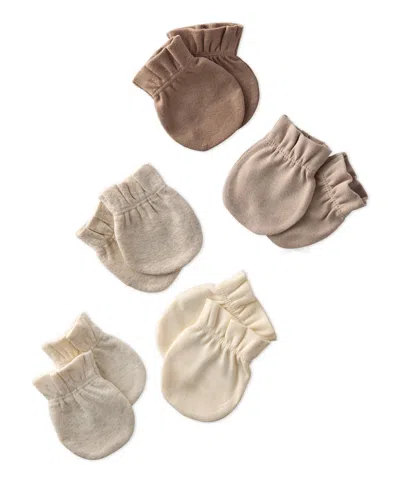 Butterblu Baby Boys' Or Baby Girls' Morgan Mittens, 5-pack In Brown