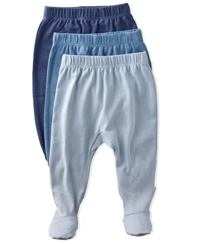 Butterblu Baby Boys' Or Baby Girls' Pull-on Footed Pants, 3-pack In Blue