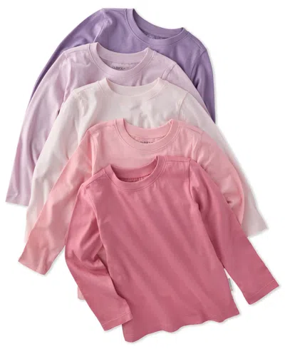 Butterblu Baby Boys' Or Baby Girls' Round Neck Long-sleeve T-shirts, 5-pack In Multi