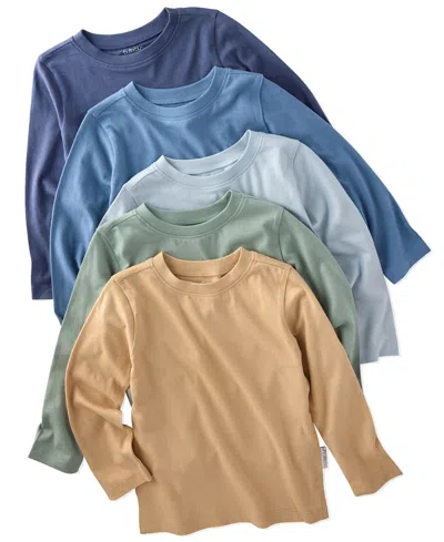 Butterblu Baby Boys' Or Baby Girls' Round Neck Long-sleeve T-shirts, 5-pack In Multi