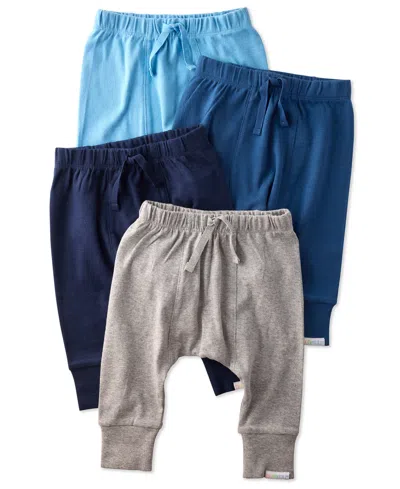 Butterblu Baby Boys' Or Girls' Drawstring Jogger Pants, 4-pack In Blue