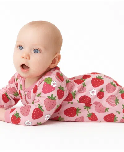 Butterblu Baby Girls Scout 2-way Zip Footed Sleep And Play Coveralls In Berry Best