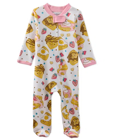 Butterblu Baby Girls Scout 2-way Zip Footed Sleep And Play Coveralls In Waffling On